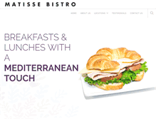 Tablet Screenshot of matissebistro.com